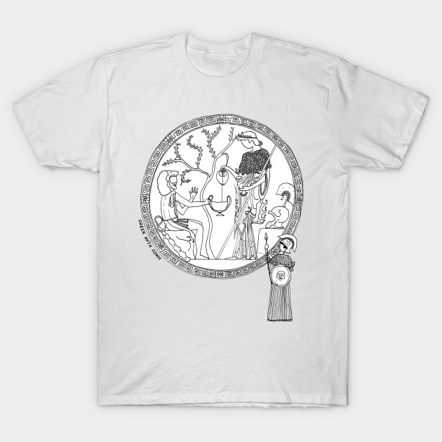 Greek Myth Comix - Athene and Heracles roundel T-Shirt by GreekMythComix